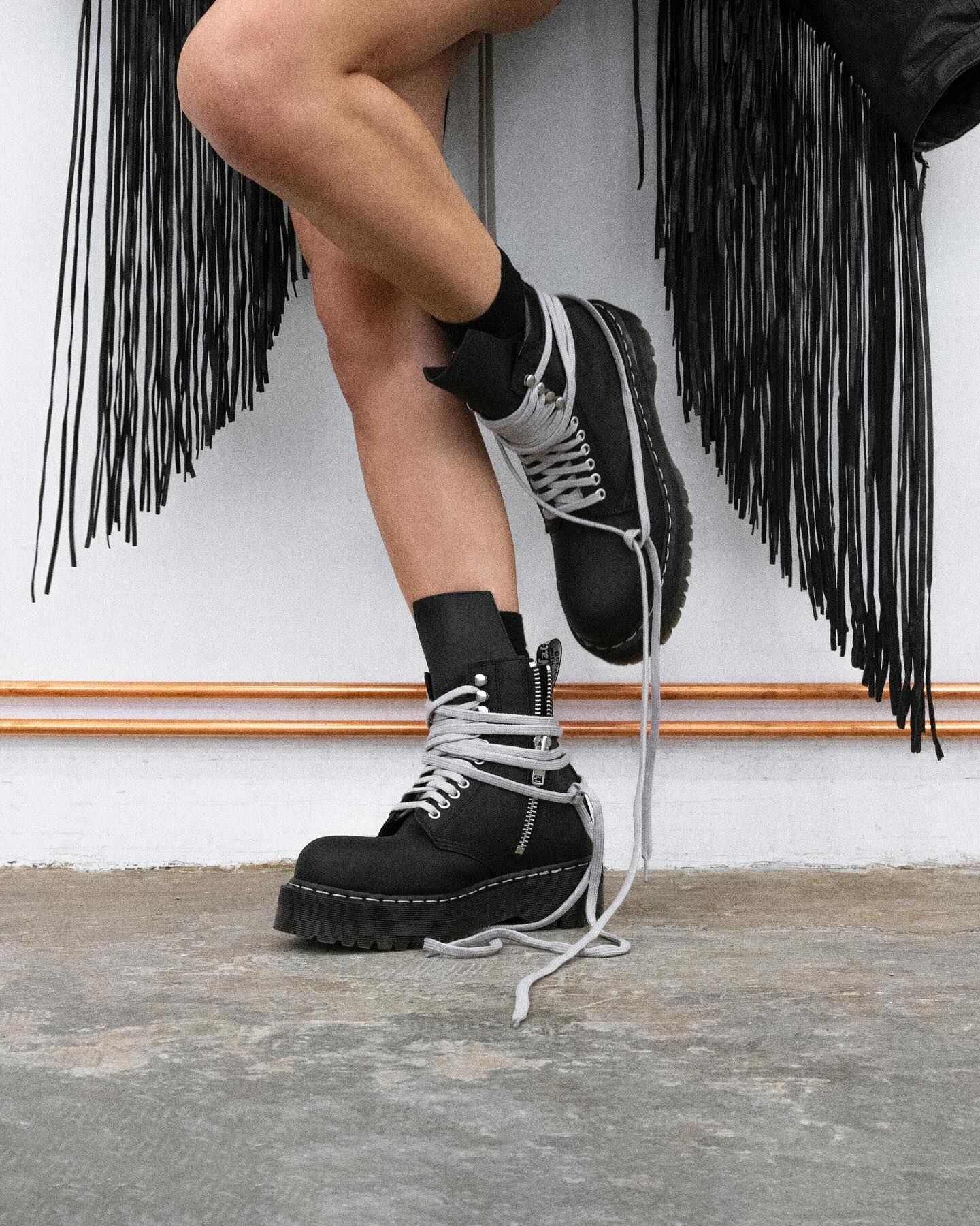 Focus Store】預購Rick Owens x Dr. Martens Quad Sole Stee