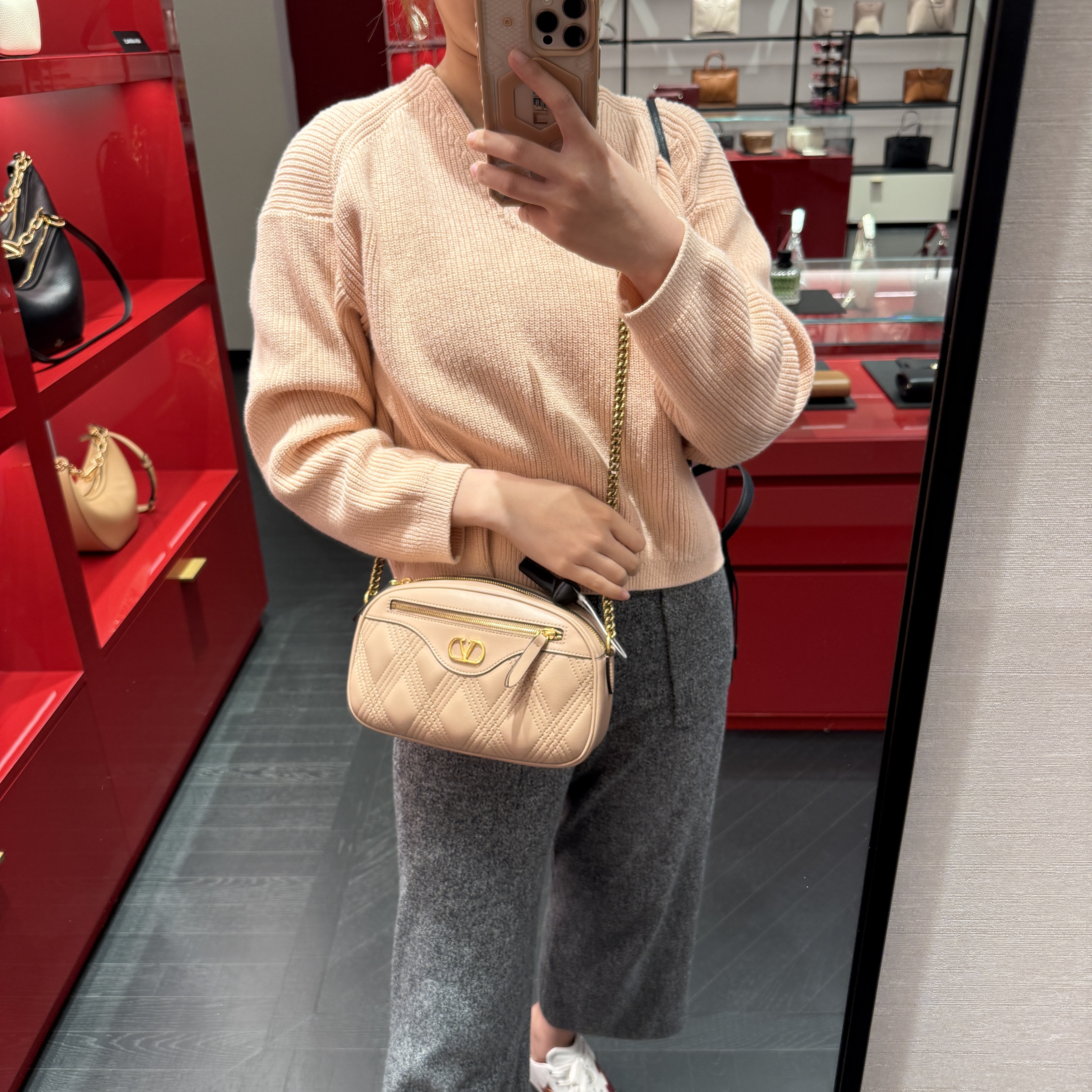 Valentino Garavani Quilted NappaShoulder Bag 3 colors