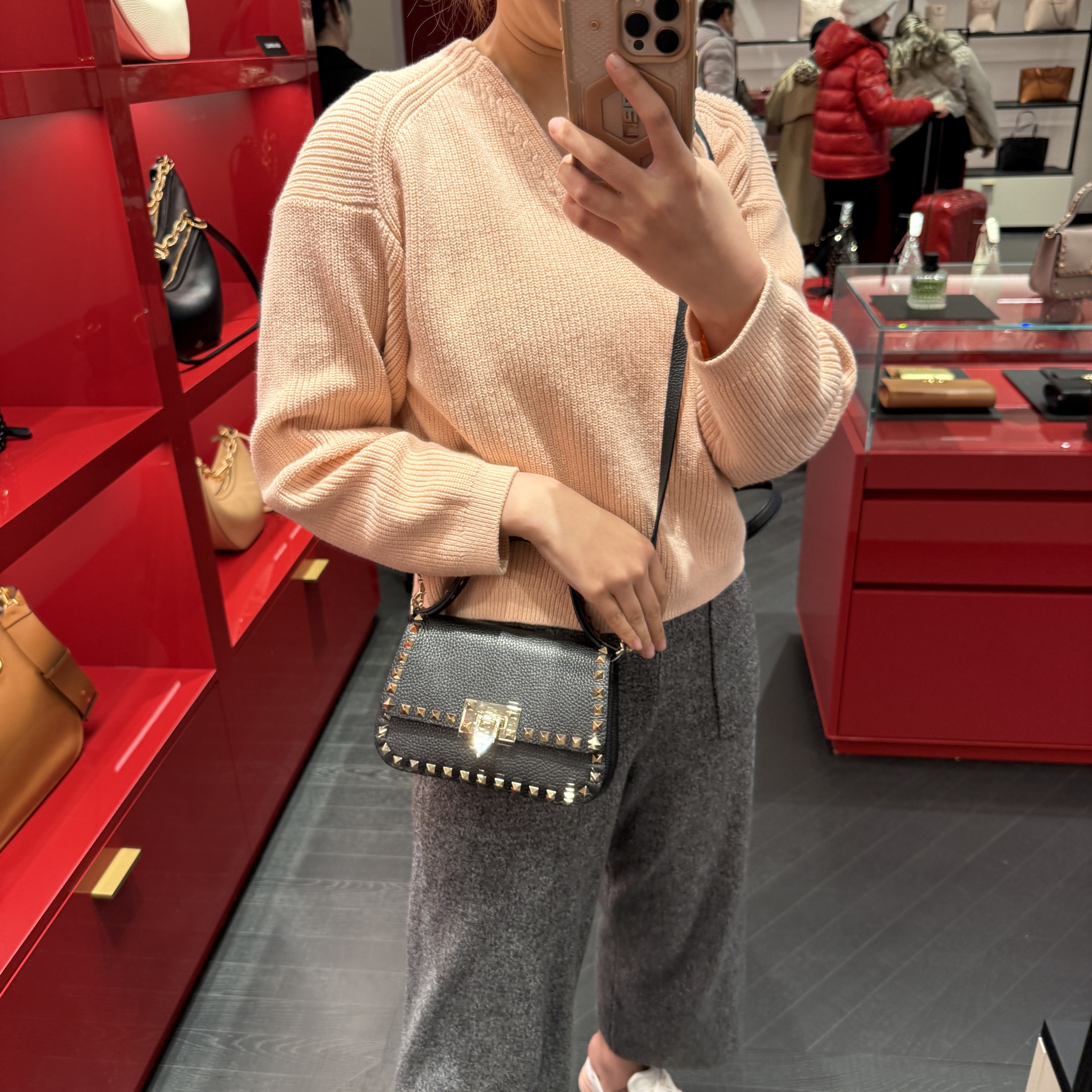 Valentino Classic Stud Top Handle small Crossbody bag 3 colors