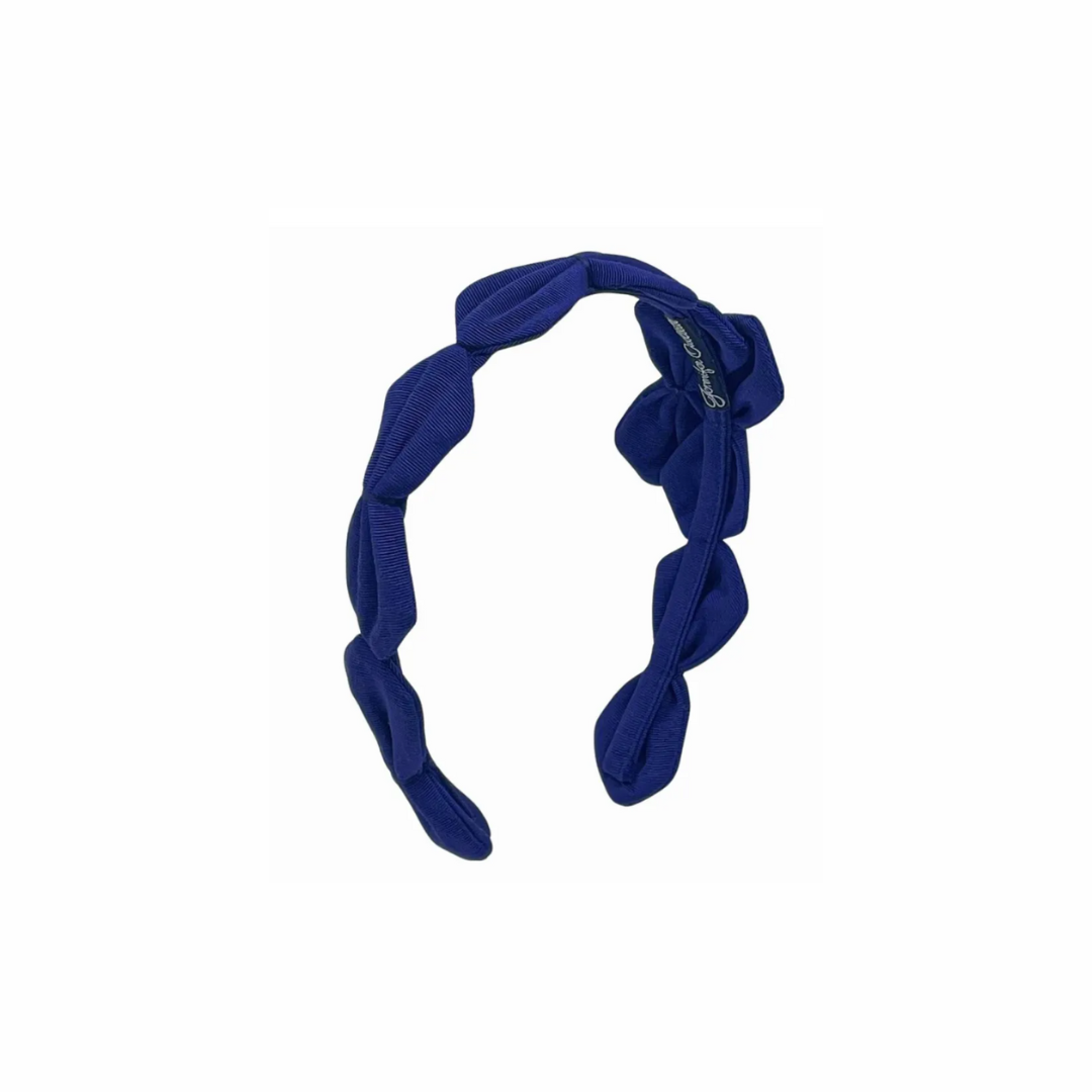 1JO1019-014 JENNIFER OUELLETTE Faille La Petite Headband Corsair Blue #BE99 (A-EU-E)