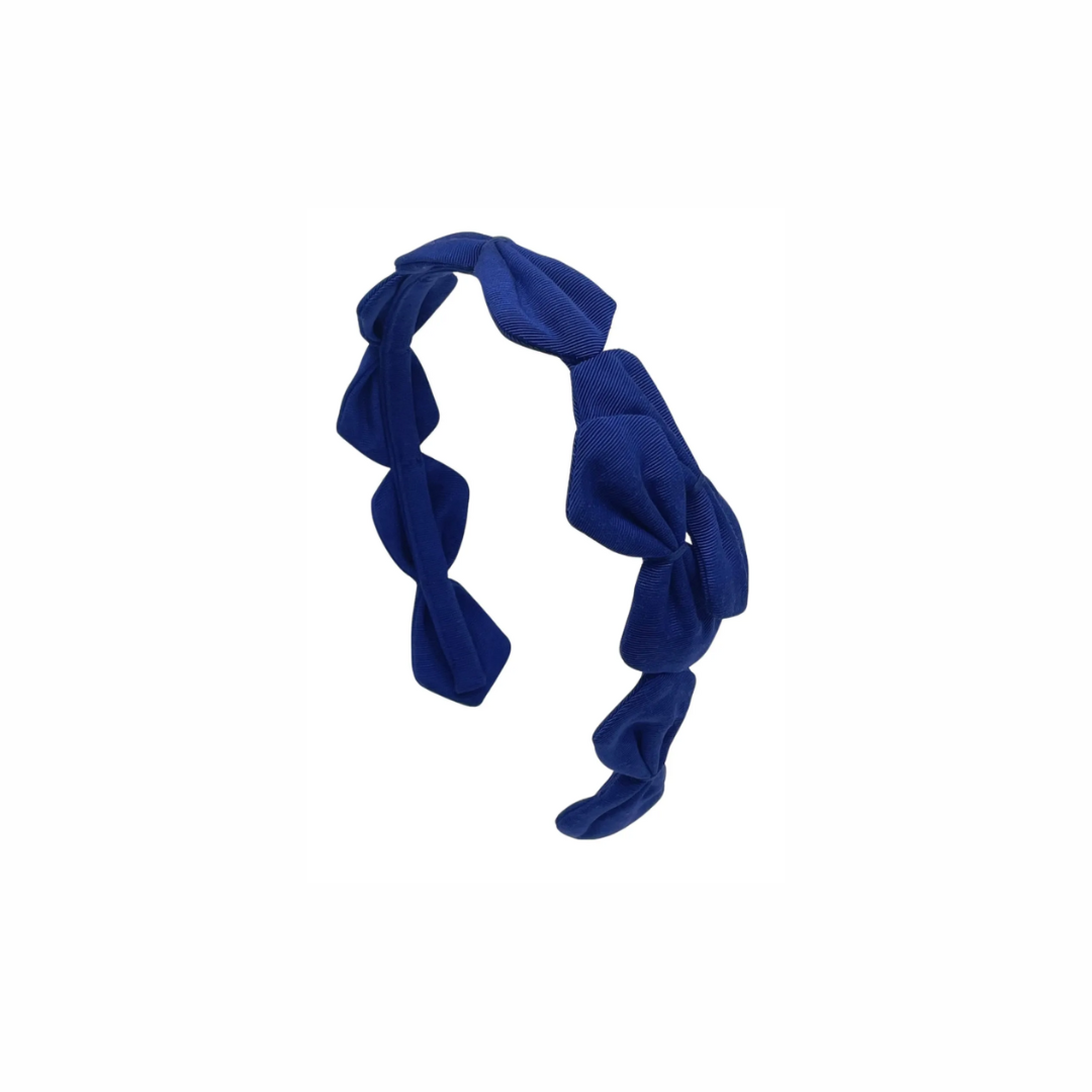 1JO1019-014 JENNIFER OUELLETTE Faille La Petite Headband Corsair Blue #BE99 (A-EU-E)