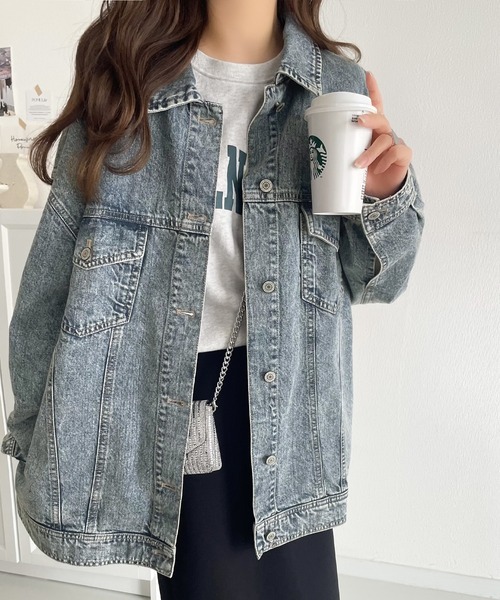 日本🇯🇵連線 Classical Elf 復古水洗超寬鬆牛仔外套 男女可穿 oversized 復古 水洗 牛仔外套 外套 長袖 2色(任買兩件711免運)/預購