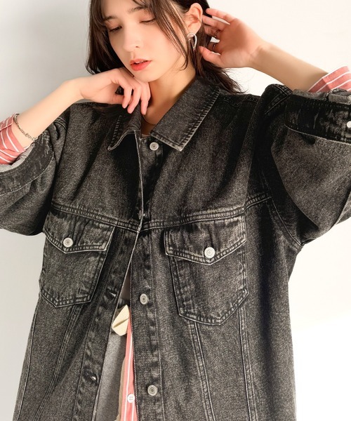 日本🇯🇵連線 Classical Elf 復古水洗超寬鬆牛仔外套 男女可穿 oversized 復古 水洗 牛仔外套 外套 長袖 2色(任買兩件711免運)/預購