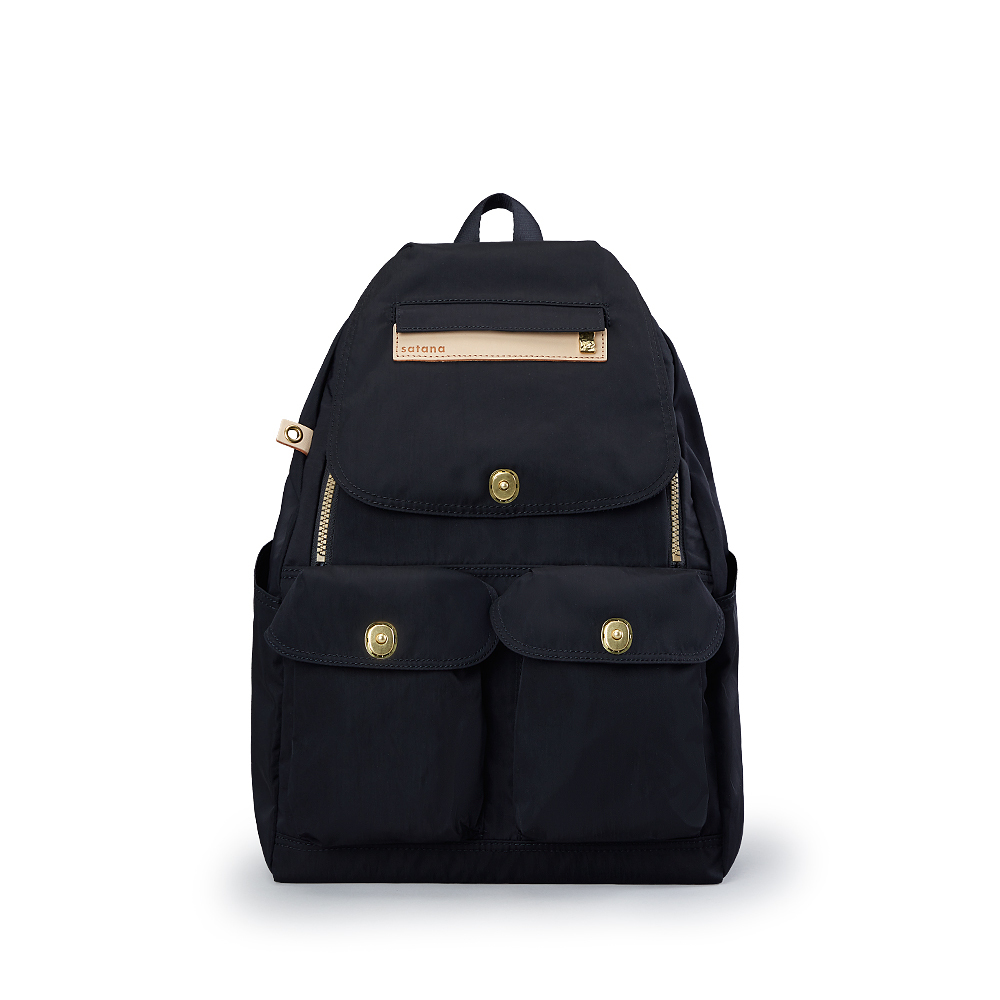 Soldier Zipper Backpack-Black