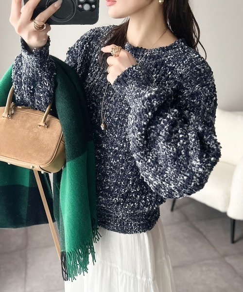 日本🇯🇵連線 Classical Elf 跨年/聚會都超適合的彩色棉結紗針織衫 寬鬆 棉結紗材質 針織衫 長袖 3色(任買兩件711免運)/預購