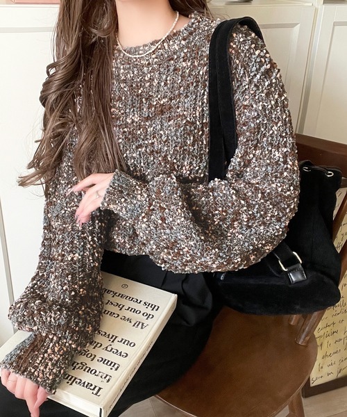 日本🇯🇵連線 Classical Elf 跨年/聚會都超適合的彩色棉結紗針織衫 寬鬆 棉結紗材質 針織衫 長袖 3色(任買兩件711免運)/預購