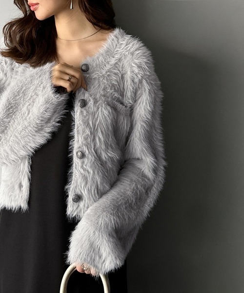 日本🇯🇵連線 Classical Elf 古董風長毛鈕扣柔柔針織外套 開襟衫 針織衫 拉絨材質 外套 外搭 長袖 4色(任買兩件711免運)/預購