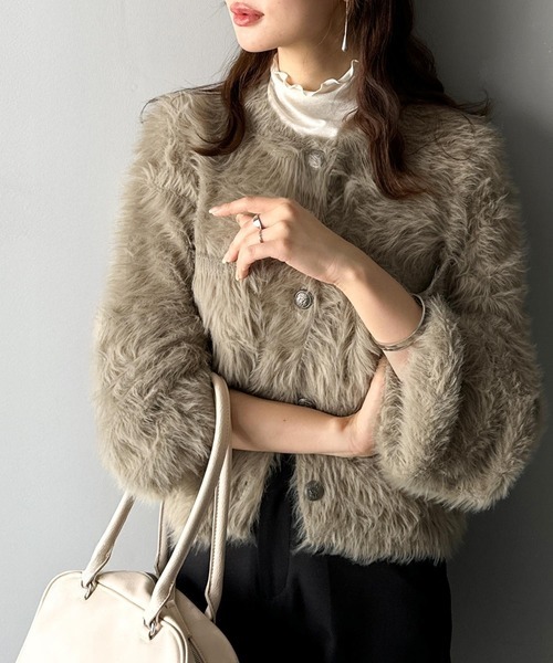 日本🇯🇵連線 Classical Elf 古董風長毛鈕扣柔柔針織外套 開襟衫 針織衫 拉絨材質 外套 外搭 長袖 4色(任買兩件711免運)/預購