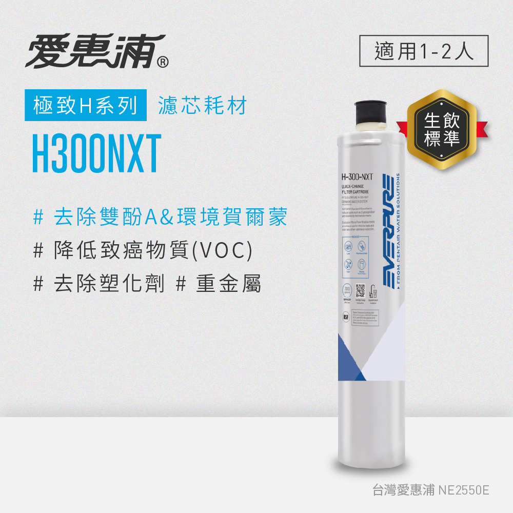 【EVERPURE愛惠浦】適用H300NXT極致濾芯｜每年更換
