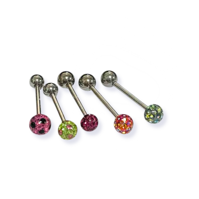 鋼舌環- 雙色包膜球 5M&6M 6色(單支價)