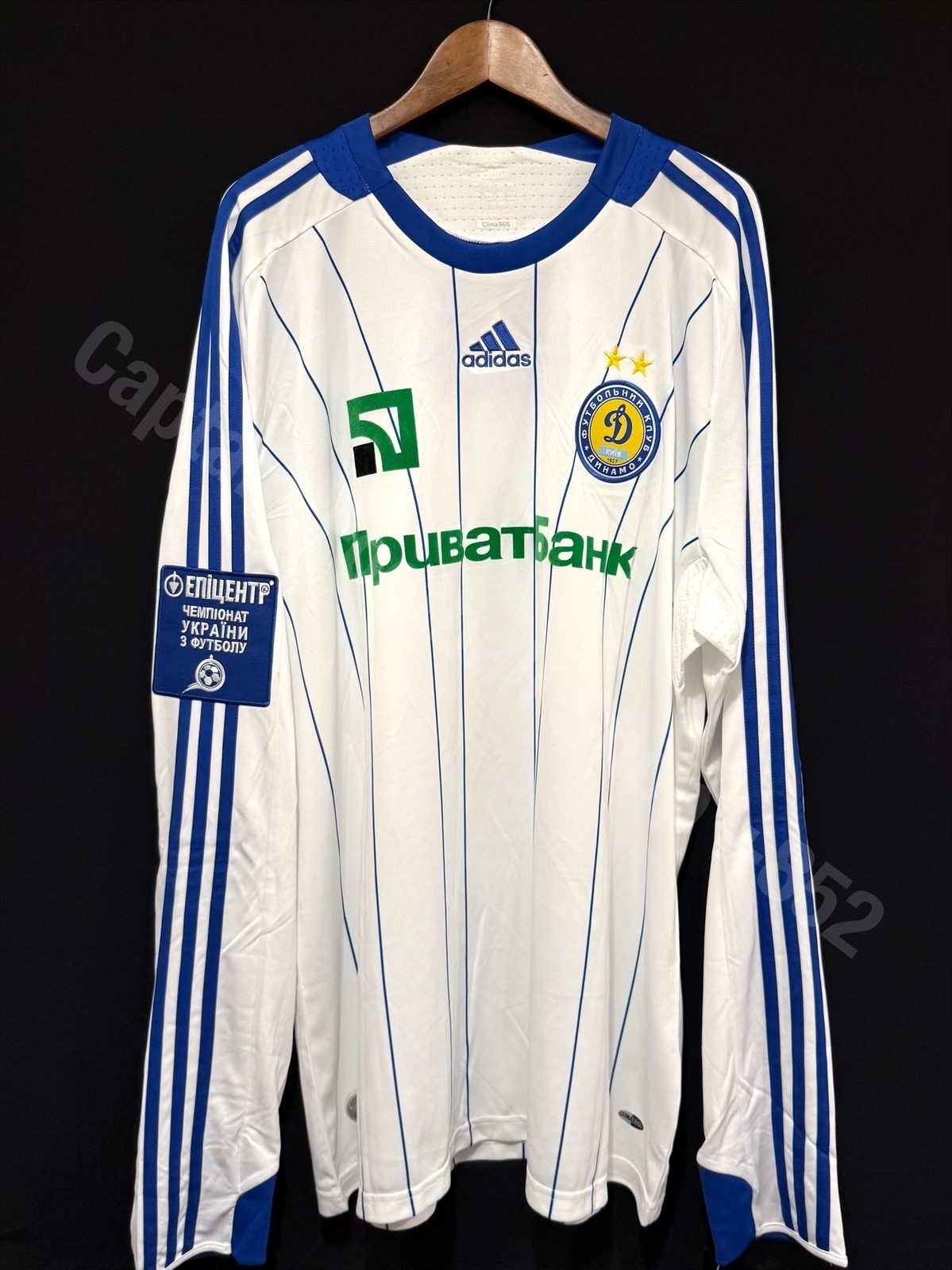 (Player Issue) Dynamo Kiev 2009-2010 Adidas L/S Home Player Issue Shirt #7 SHEVCHENKO