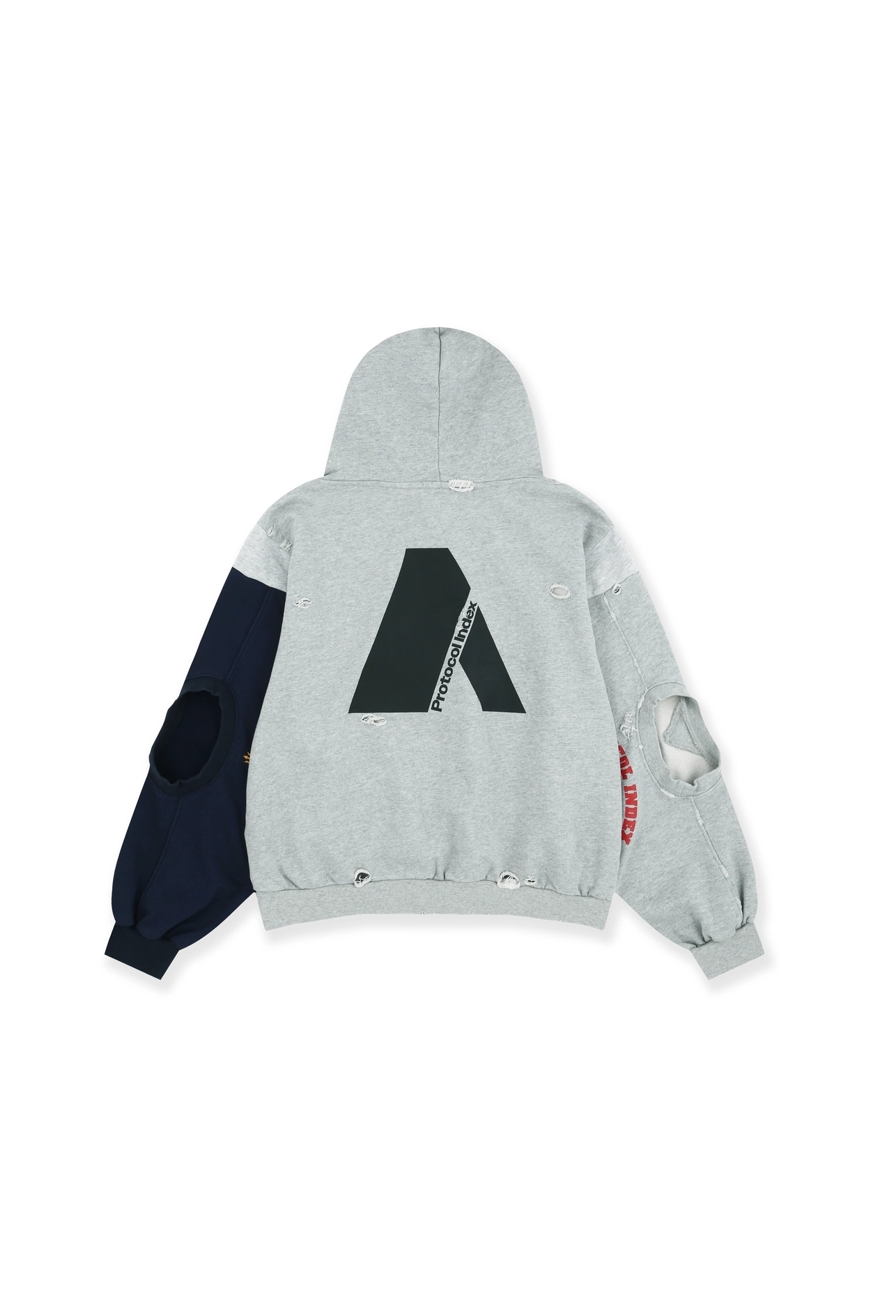 Protocol Index｜Reconstructed sweatshirts zip hoodie (Wh
