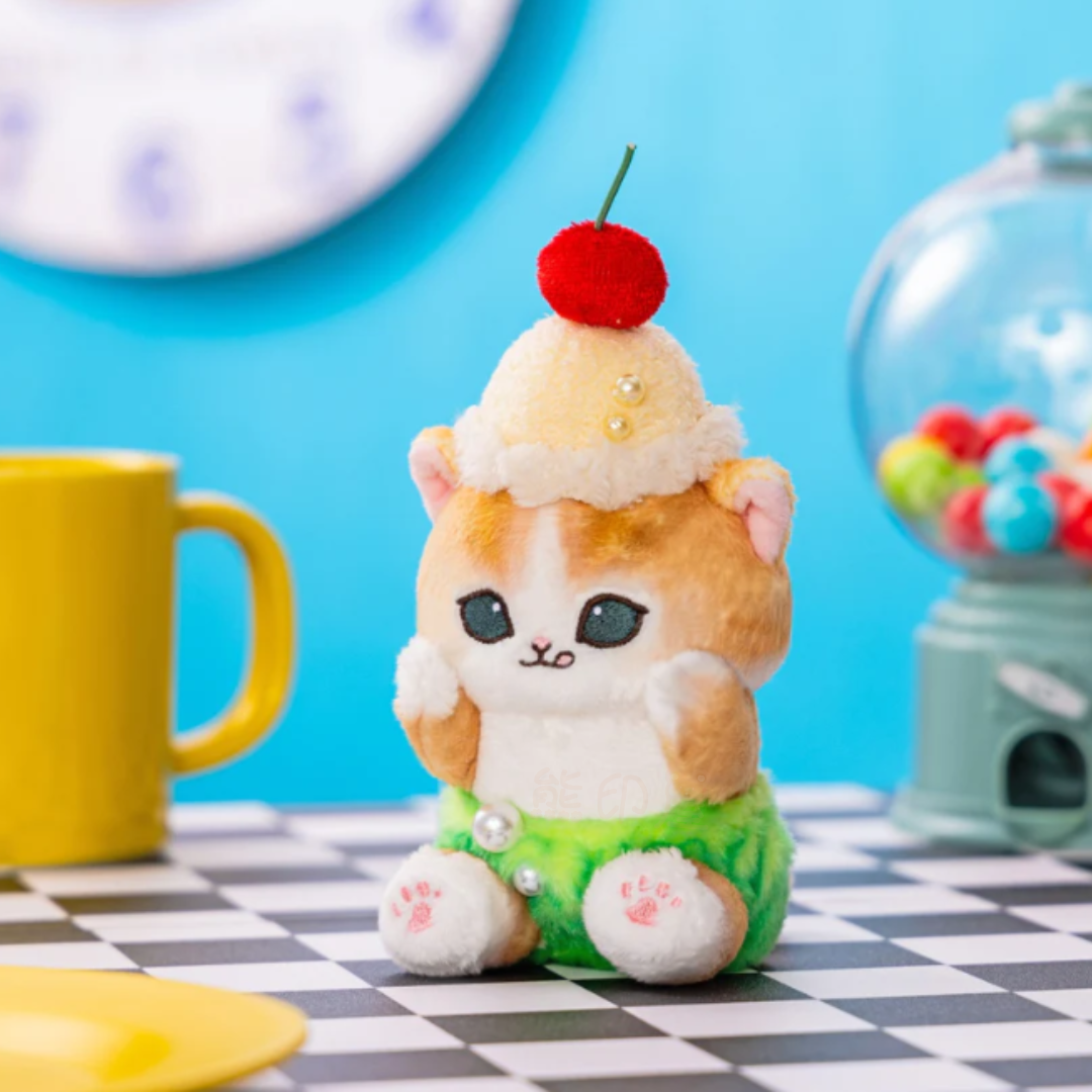 Mofusand 雪榚蘇打貓 美式餐廳毛公仔掛飾吊飾 [平行進口]