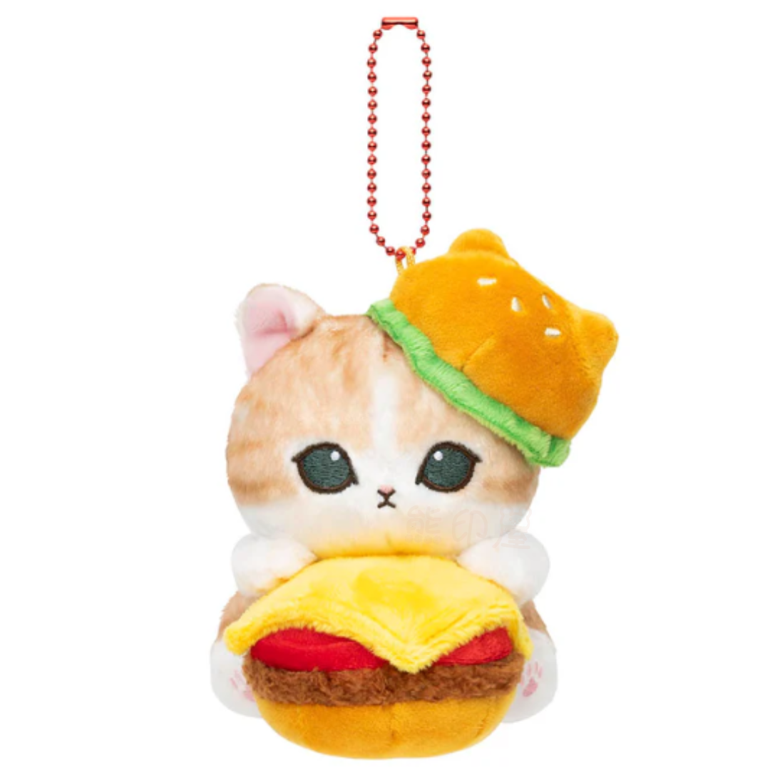 Mofusand 漢堡貓 美式餐廳毛公仔掛飾吊飾 [平行進口]