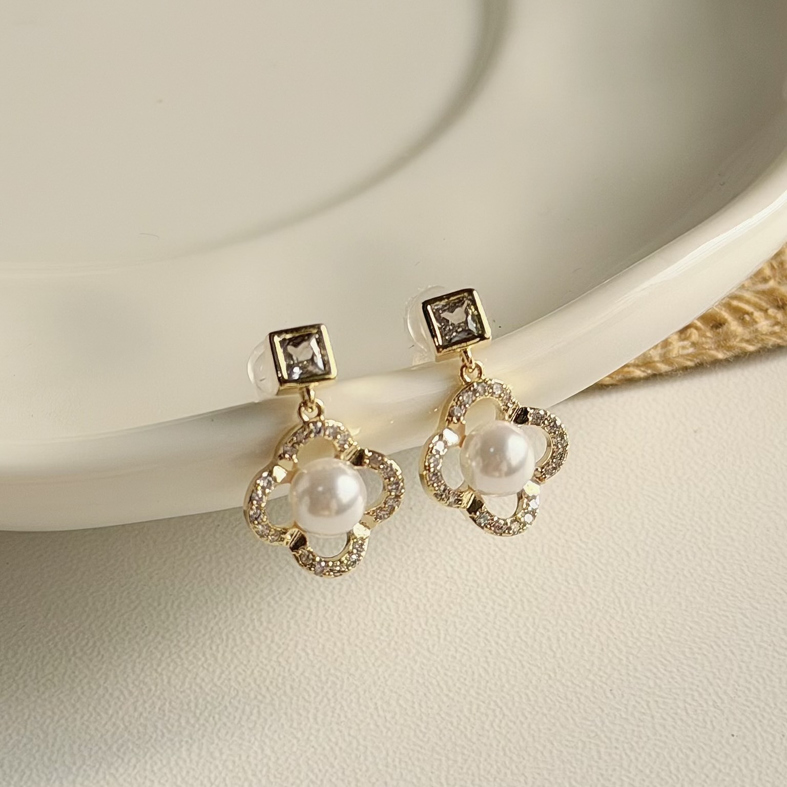 C171排鑽四葉草珍珠垂吊