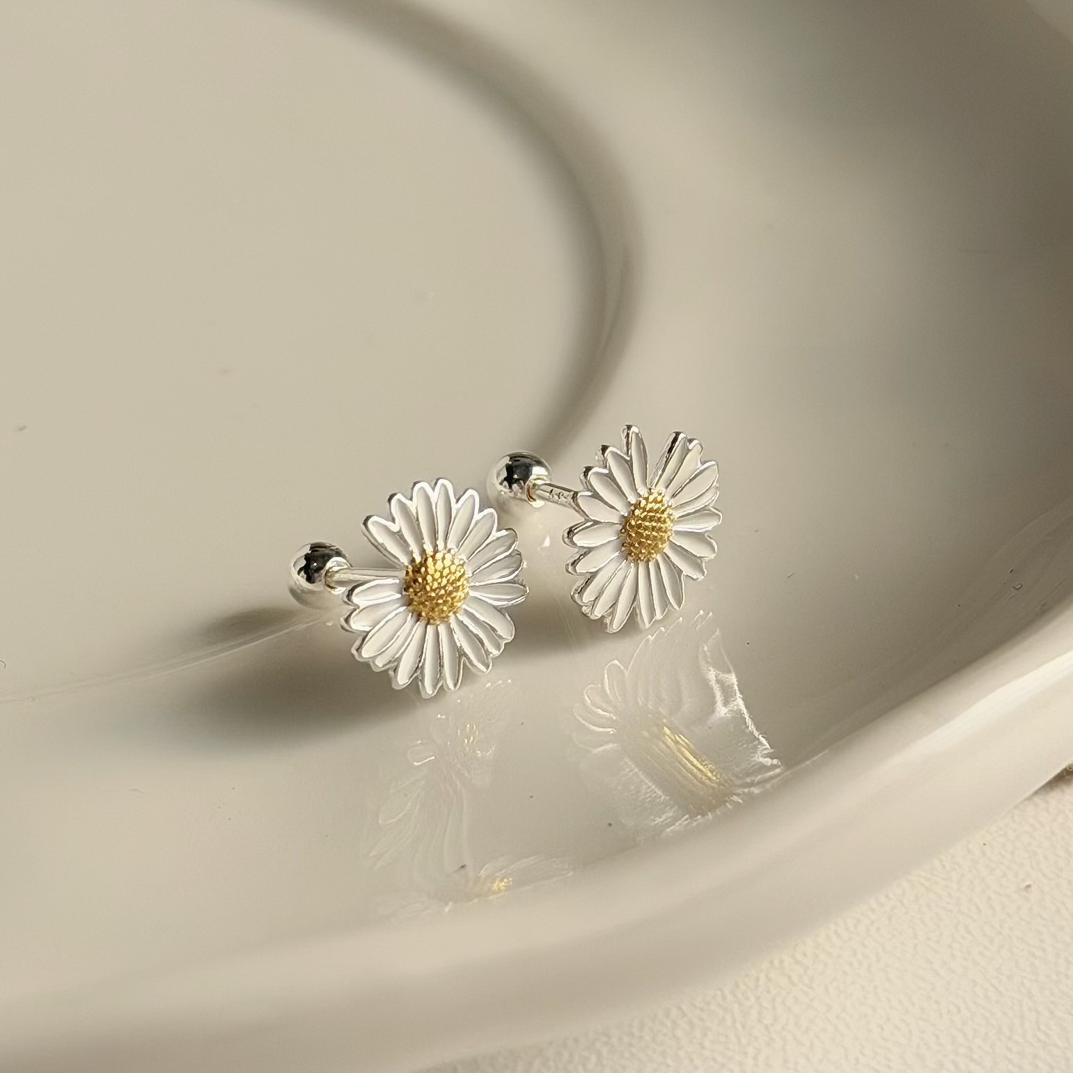 Y194開口小雛菊純銀鎖針