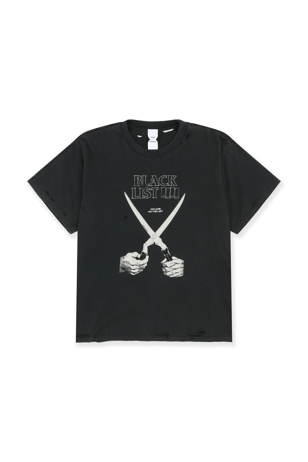 Protocol Index｜Blacklist Washed T-Shirts (Black)