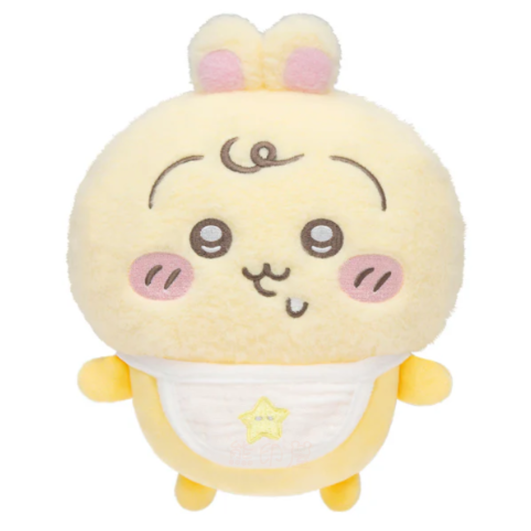 Chiikawa Baby 兔子款 嬰兒襁褓毛公仔裝飾擺件 [平行進口]