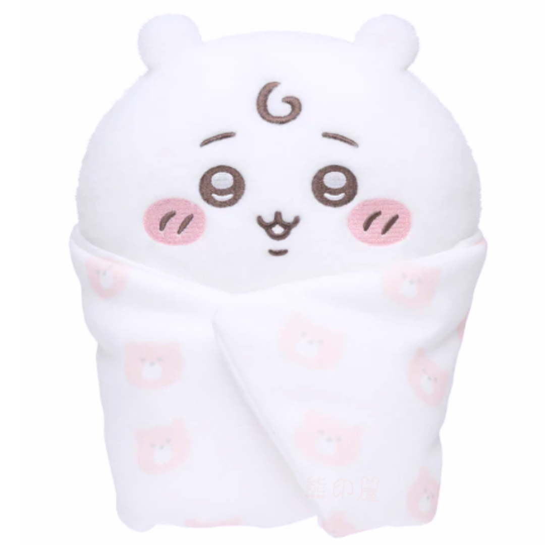 Chiikawa Baby 吉伊卡哇款 嬰兒襁褓毛公仔裝飾擺件 [平行進口]