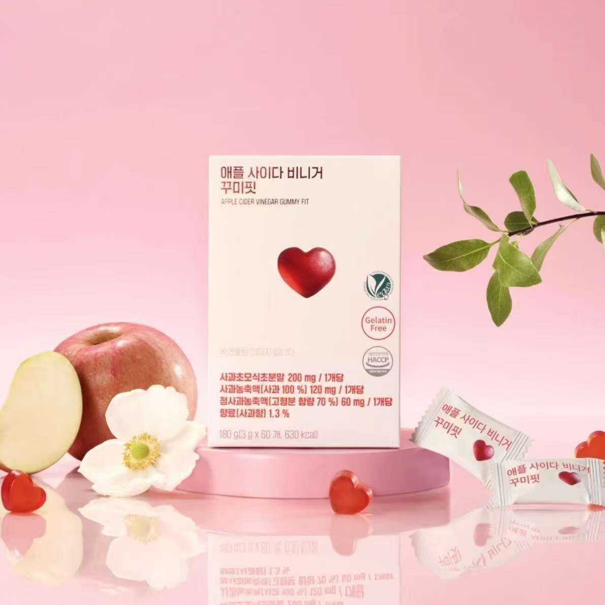 韓 國 直 送丨🍍RADIMERY 蘋果醋＆菠蘿醋軟糖 3g x (一盒60粒)