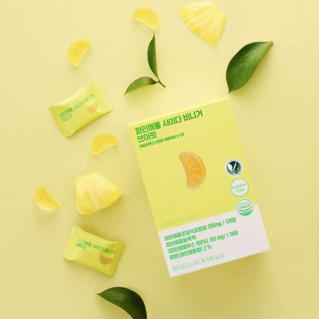 韓 國 直 送丨🍍RADIMERY 蘋果醋＆菠蘿醋軟糖 3g x (一盒60粒)