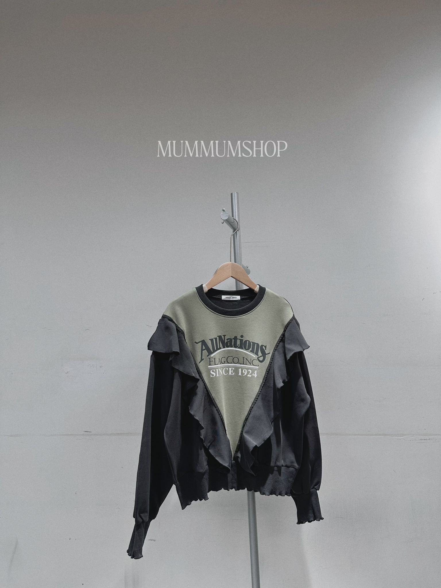 0212780a/韓國木耳辮邊手袖一上身即時變身上衣 48/34-44/23