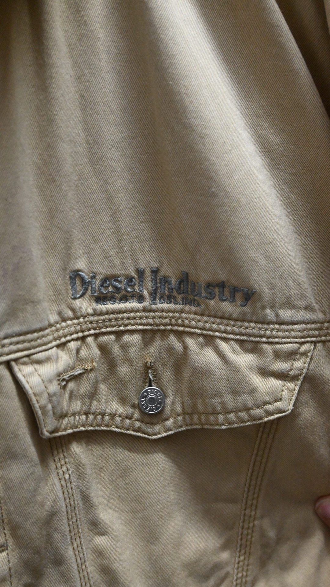 90’s OLD Diesel Cotton X Leather Trucker Jacket (MADE IN ITALY)