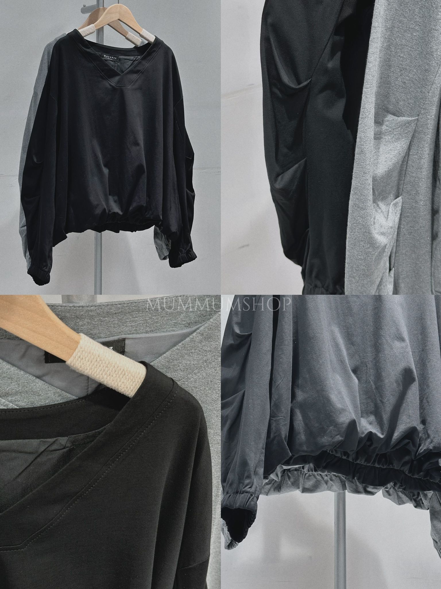 0212797a/韓國雙面布料橡筋花邊腳型立體上衣46/52/21