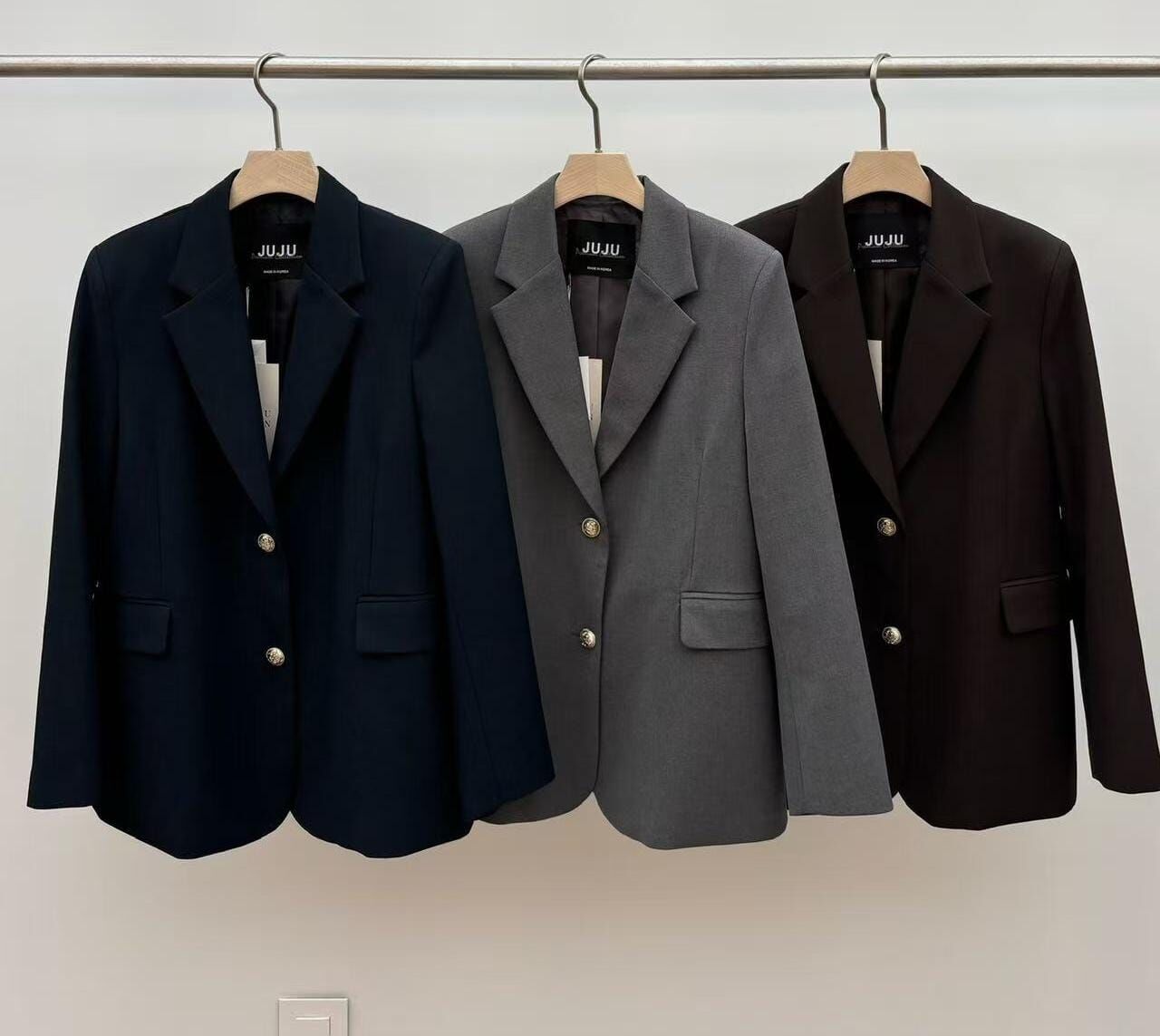 JU5129 高級感復古英倫風西裝外套