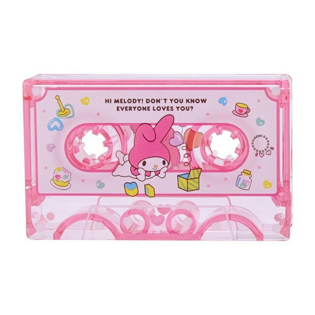 日本 Sanrio 錄音帶造型膠紙座連紙膠帶 (2入)