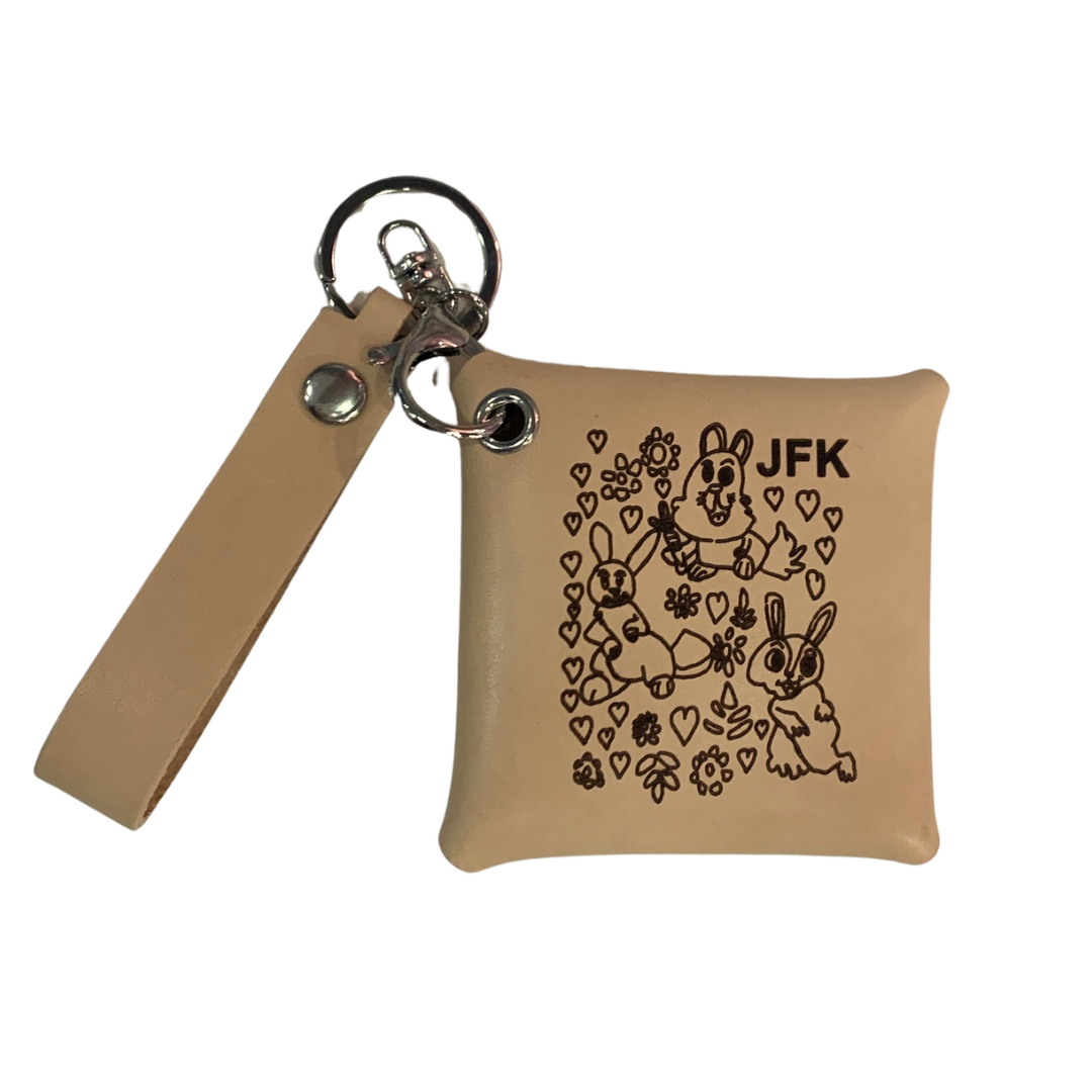 牛皮零錢收納包連掛繩