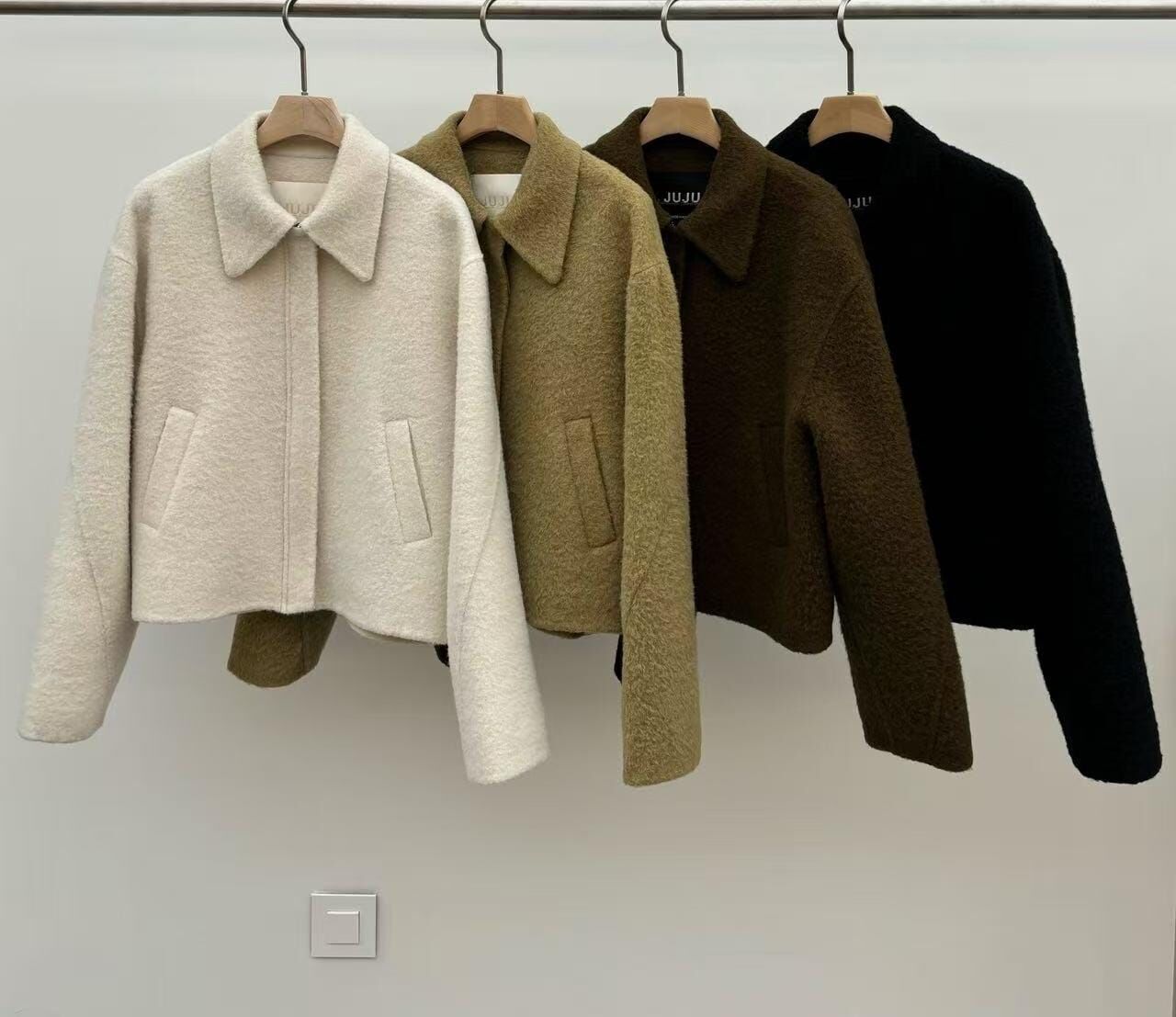 JU5130 小羊駝毛夾克短版外套