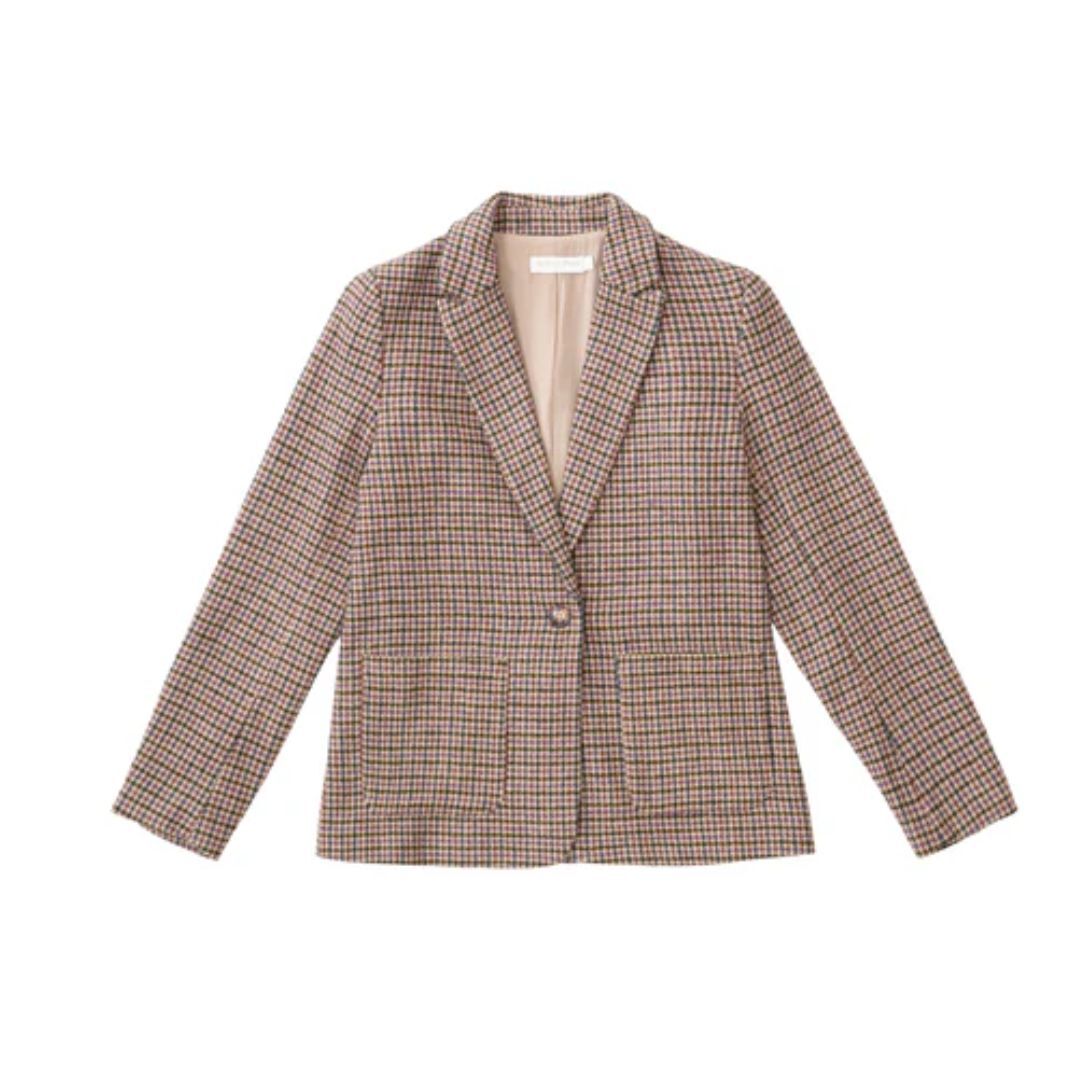 1LP1018-118 LA PETITE ETOILE Vaness Houndstooth Jacket Pied De Poule #VANESS-V102521H1A/13-PIED DE POULE (C-EU-E)