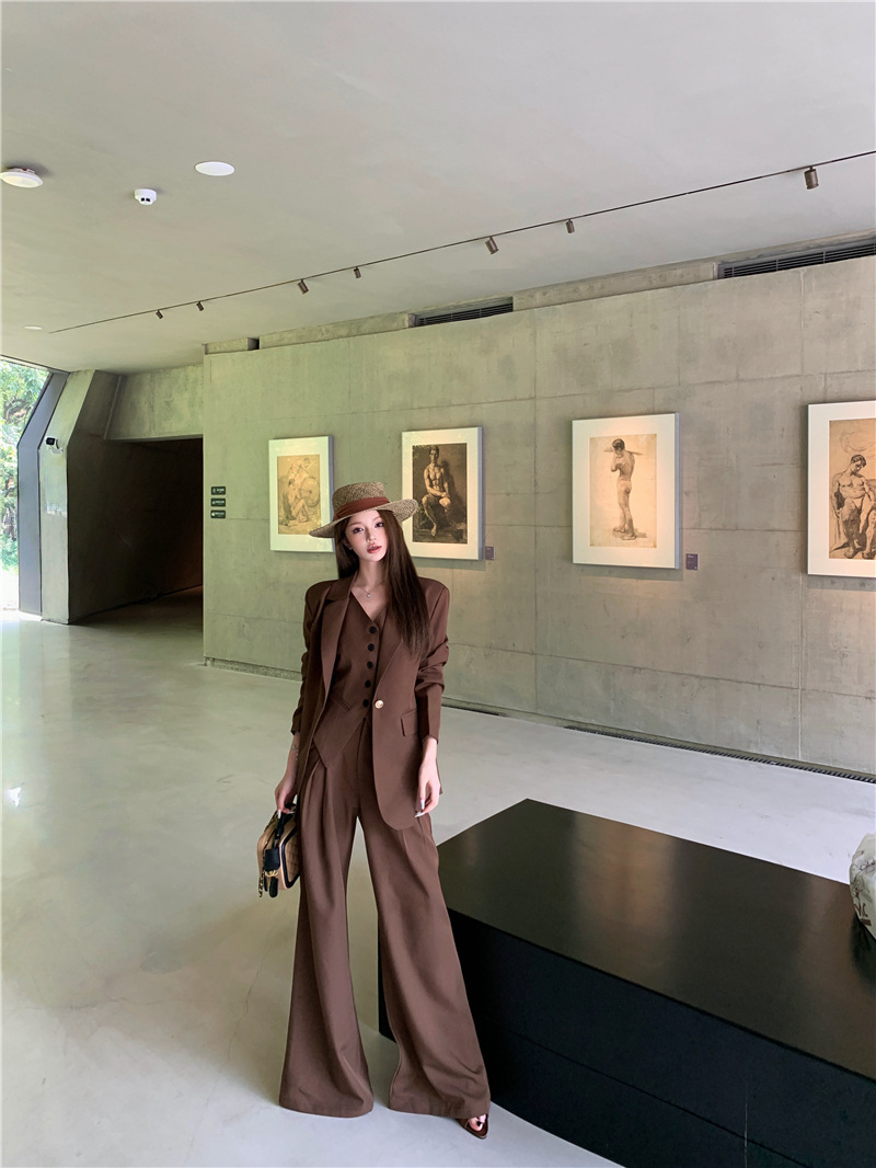 復古老錢風 西裝3件組