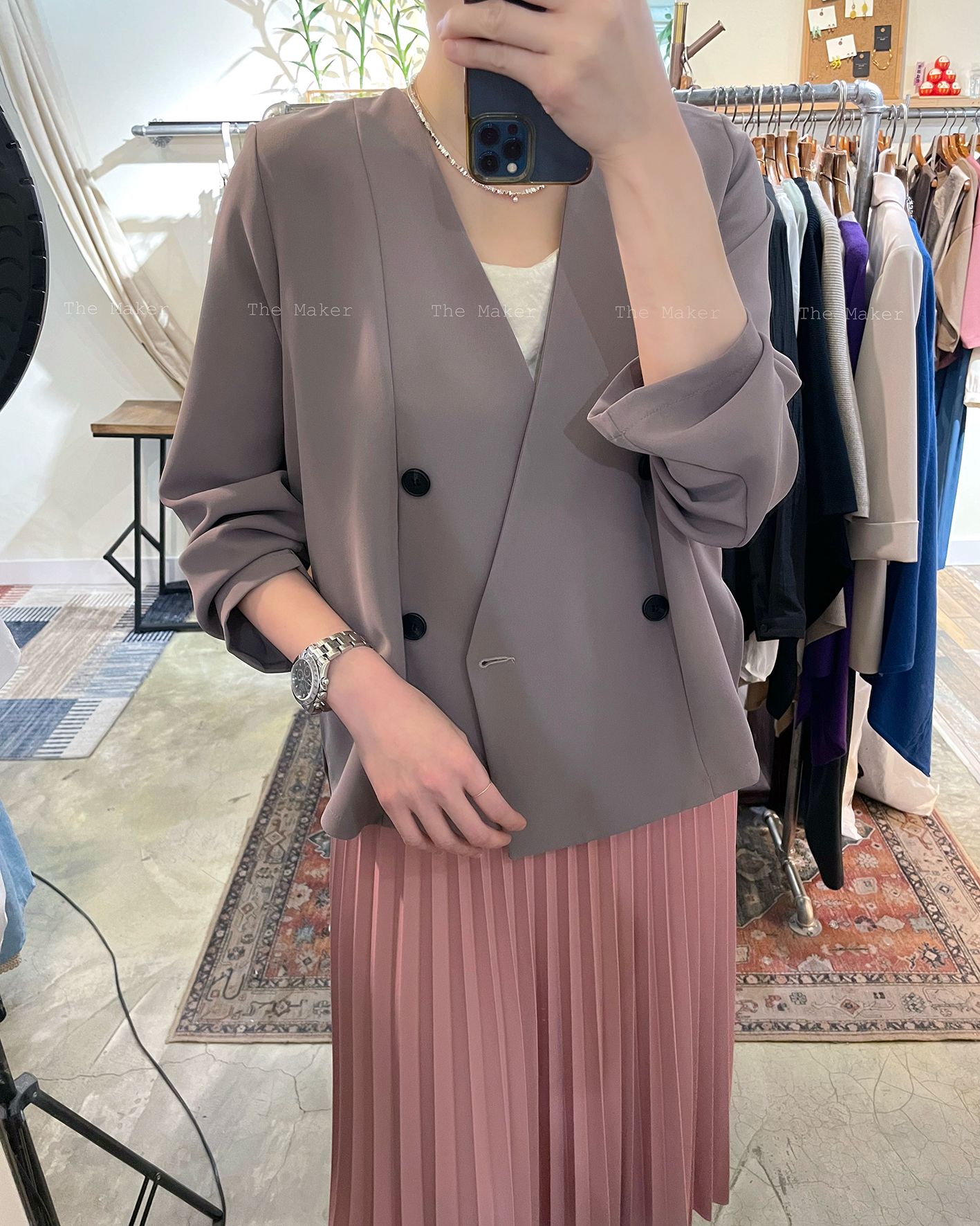 🤎 薄料孖襟西裝褸 🤎