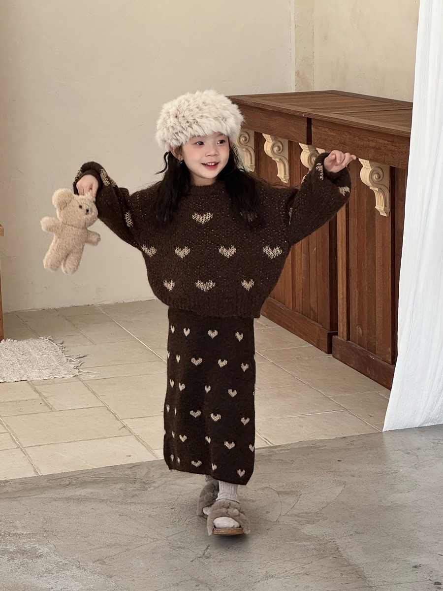 復古愛心毛線裙