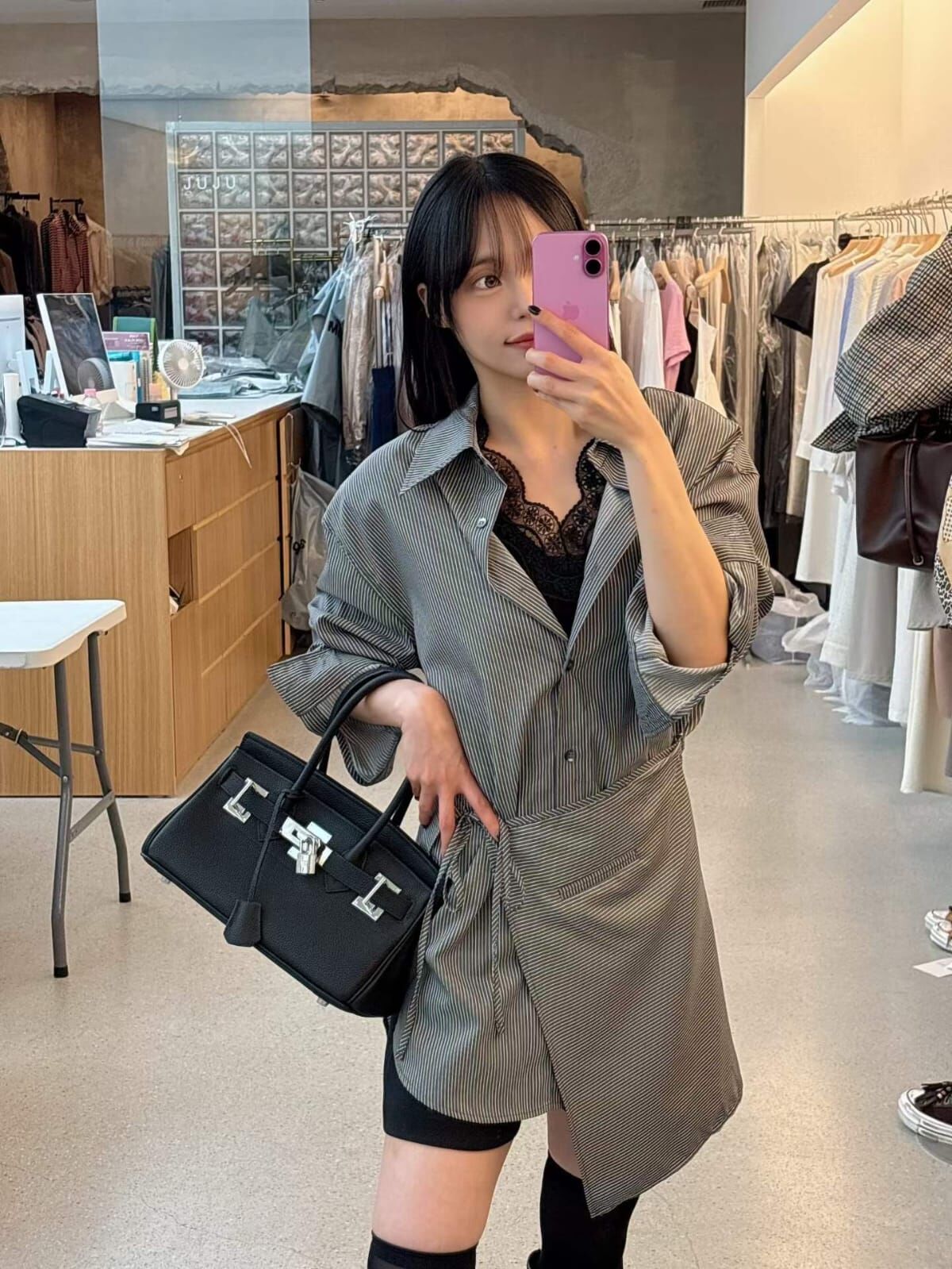 JU5146 貴氣手提鉑金包