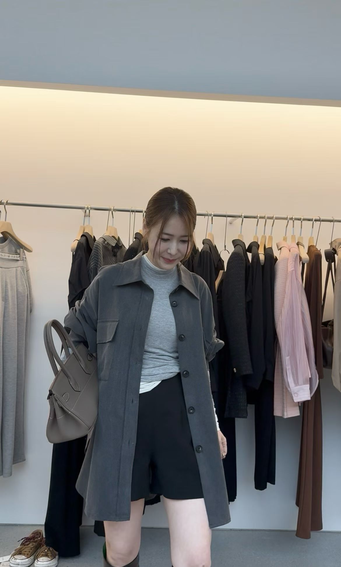 JU5128 仿麂皮細絨恤衫外套