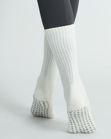 止滑中筒襪-奶白