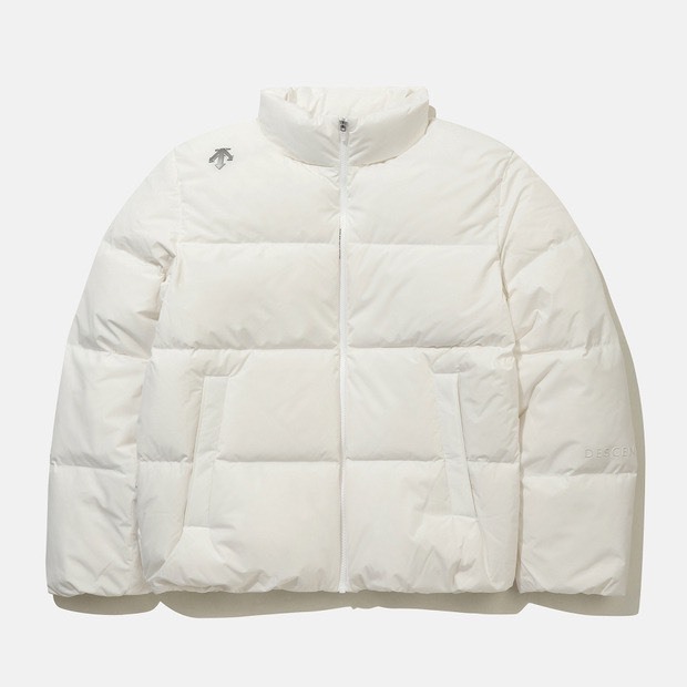 DESCENTE 迪桑特 小LOGO 羽絨外套 白色