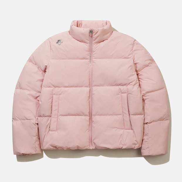 DESCENTE 迪桑特 小LOGO 羽絨外套 粉色