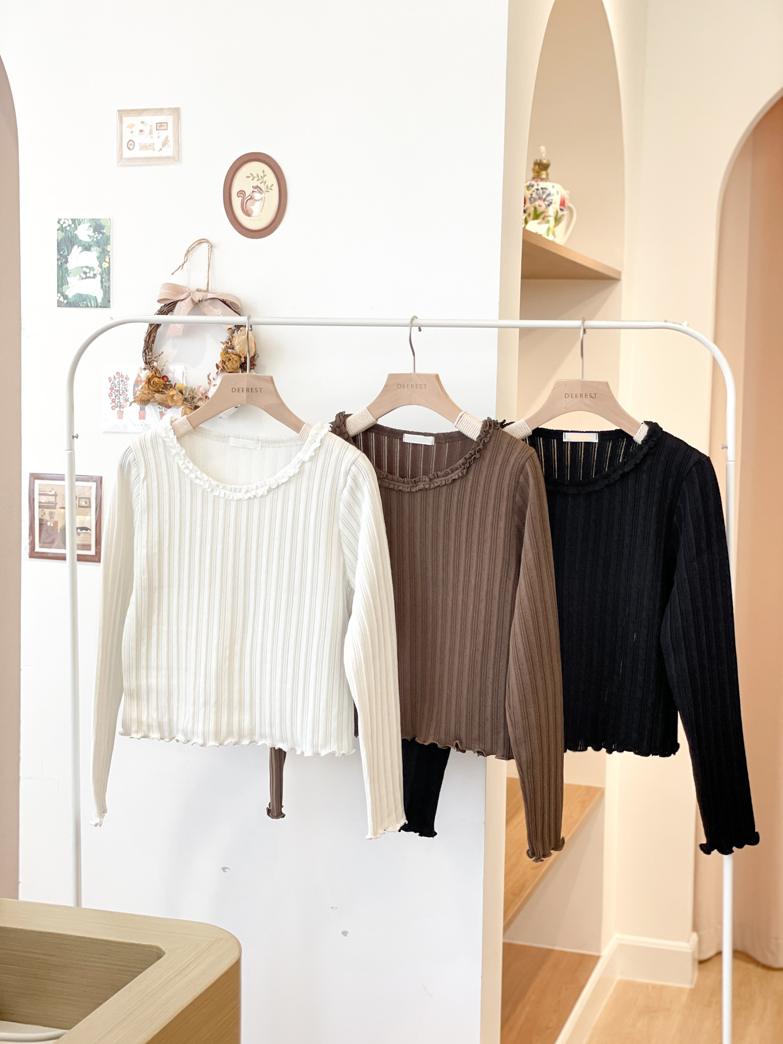 【加絨！特別價格$99！】T1410 Autumn Ruffles Light Fleece Top