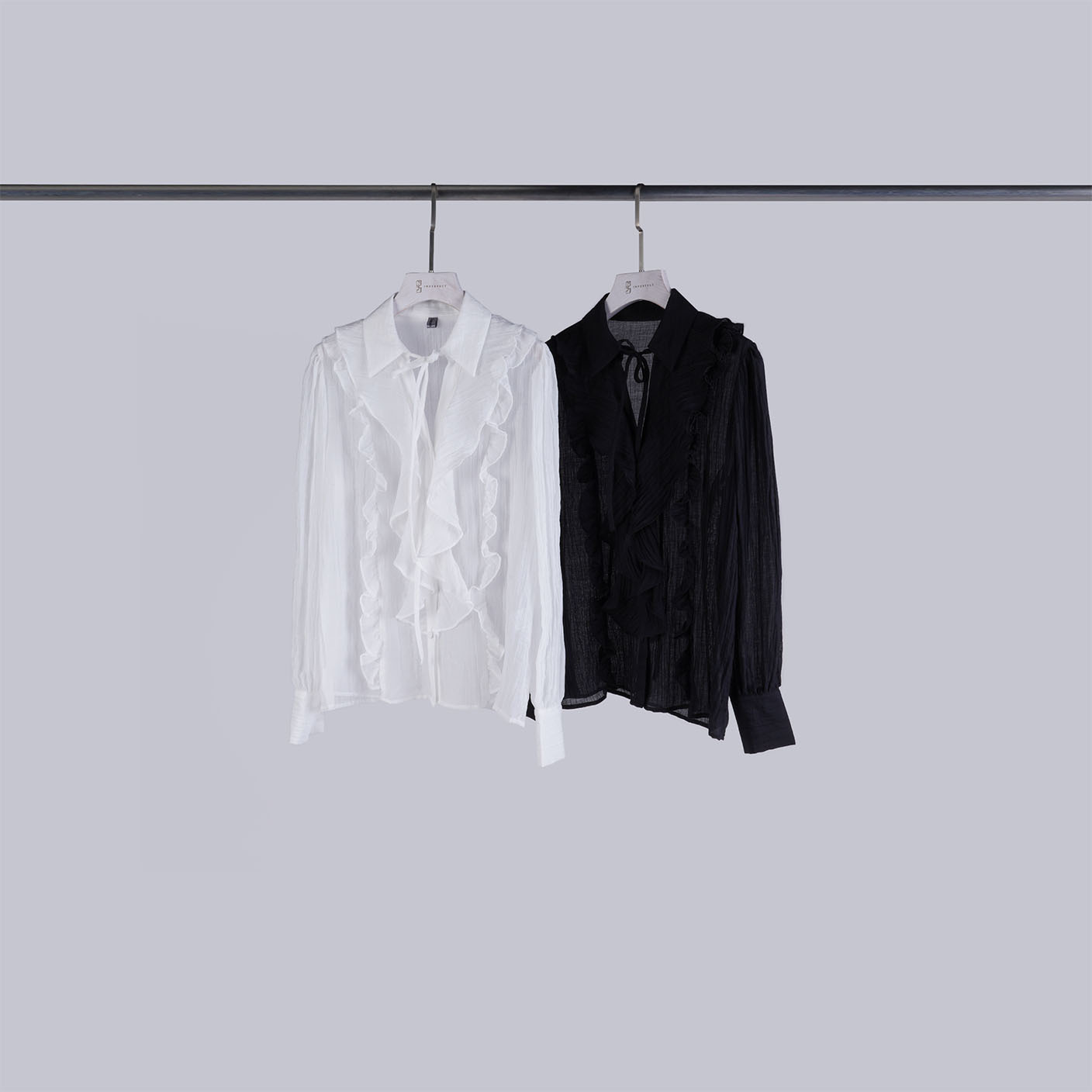 層次感壓紋綁帶襯衫 | 2色