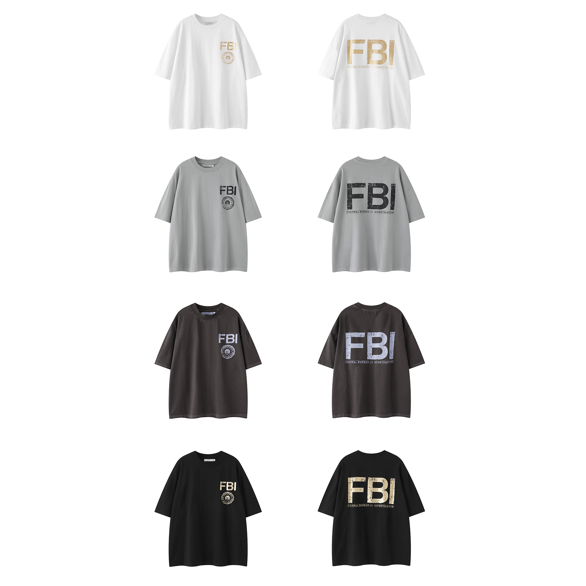 《S.V》斑駁FBI寬短BOXY T