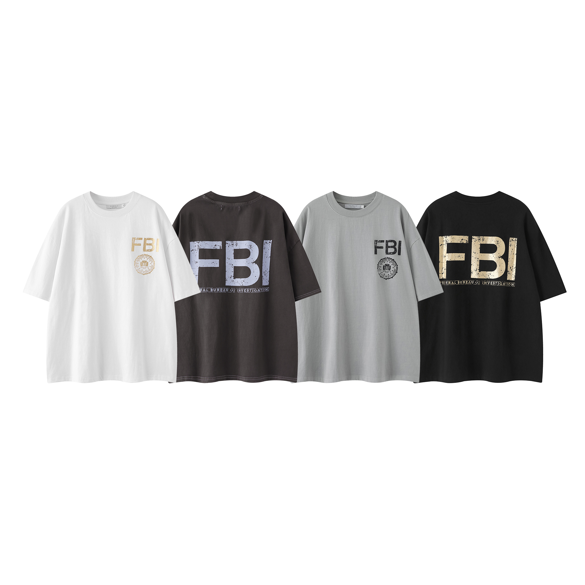 《S.V》斑駁FBI寬短BOXY T