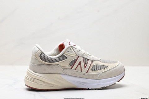 New Balance NB 990系列 米色 復古網面 織物 低幫 休閒跑步鞋