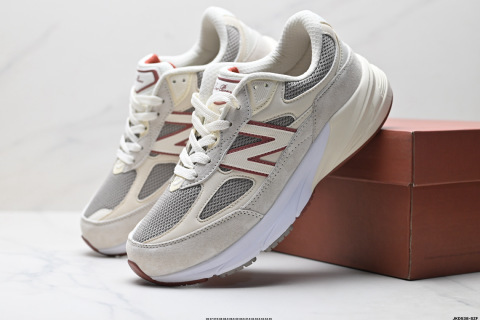 New Balance NB 990系列 米色 復古網面 織物 低幫 休閒跑步鞋