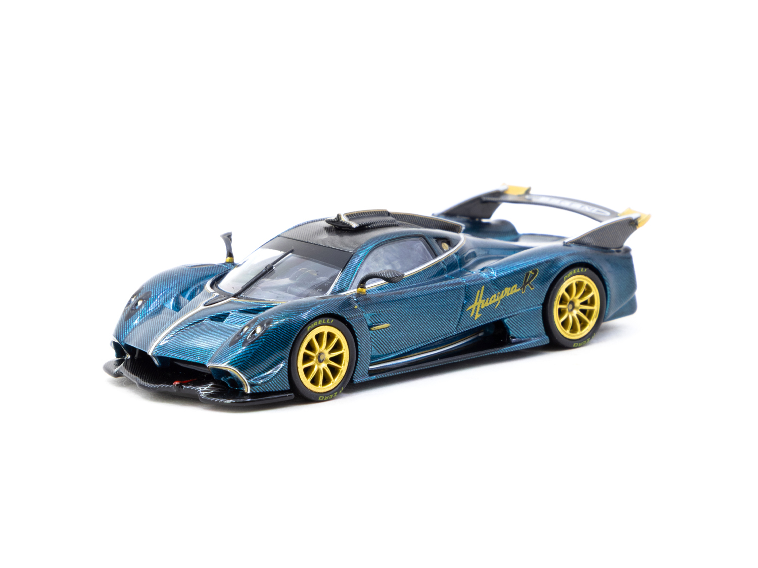 Tarmac Works GLOBAL64 - Tarmac Works 1/64 Pagani Huayra R Turquoise Carbon Fiber