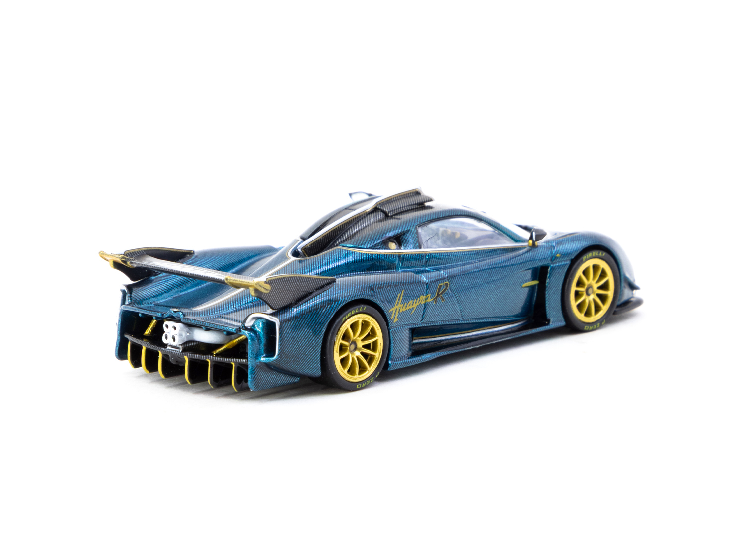 Tarmac Works GLOBAL64 - Tarmac Works 1/64 Pagani Huayra R Turquoise Carbon Fiber