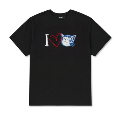 [K] NERDY I LOVE NERO S/S T-SHIRT_BLACK, PNEU25ST2601 (KN54)